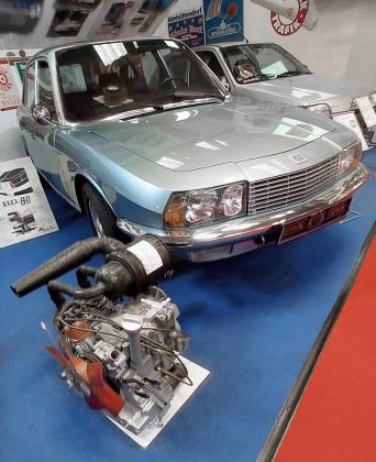 Der NSU Ro 80 und ein komplettes Wankel-Antriebsaggregat im Automuseum Nordsee Der NSU Ro 80 und ein komplettes Wankel-Antriebsaggregat im Automuseum Nordsee