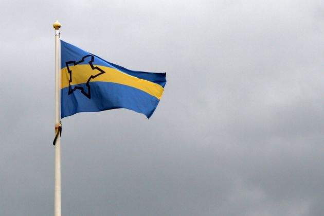 Vesting Bourtange - die Flagge der historischen Festung in der Provinz Groningen