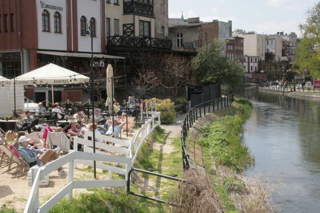 Bydgoszcz, Bromberg - das Bromberger Venedig, Wenecja Bydgoska - Strandbar an der Brda Bydgoszcz, Bromberg - das Bromberger Venedig, Wenecja Bydgoska - Strandbar an der Brda