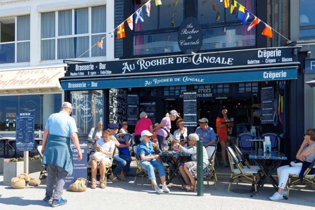 Cancale an der Côte d’Émeraude - eines der Restaurants am Quai Admis en Chef Thomas Cancale an der Côte d’Émeraude - eines der Restaurants am Quai Admis en Chef Thomas