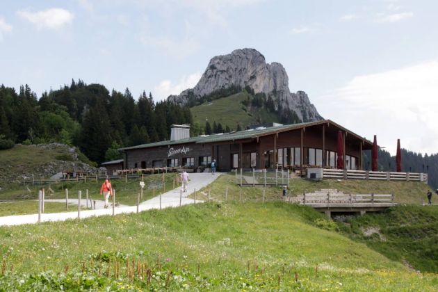 Die Sonnenalm vor der Kampenwand im Chiemgau Die Sonnenalm vor der Kampenwand im Chiemgau