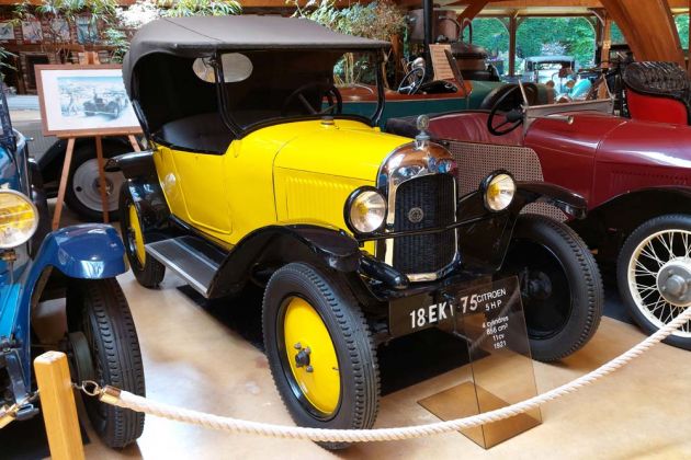 Citroën 5 HP, auch Citroën Type C oder 5 CV - vorgestellt Ende 1921 auf der Paris Motor Show mit Produktionsstart 1922 