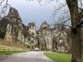 Die Externsteine im Teutoburger Wald nahe Horn-Bad Meinberg im Landkreis Lippe in Ostwestfalen