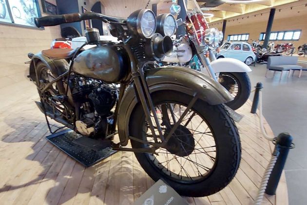 Harley-Davidson, Modell 29 D, Baujahr 1929 – 742 ccm, ca. 12 hp, V-Twin OHV, Side Valves – Top Mountain Motorcycle Museum, Timmelsjoch, Österreich