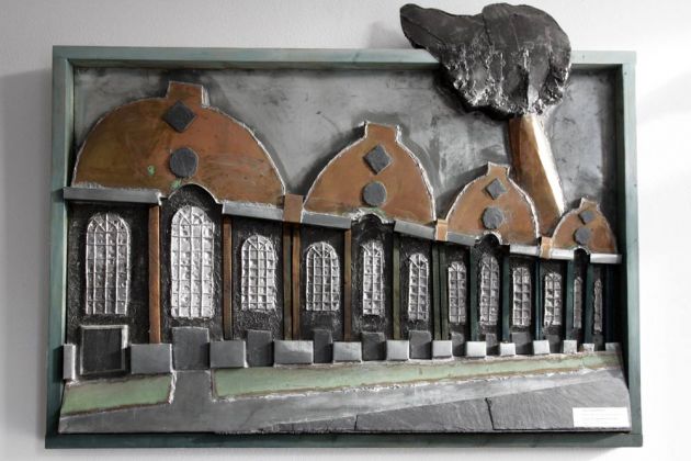 Industriemuseum Chemnitz - die Rundbogenarchitektur der ehemaligen Gießereihalle auf einem Relief Industriemuseum Chemnitz - die Rundbogenarchitektur der ehemaligen Gießereihalle auf einem Relief