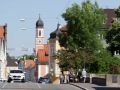 Landshut an der Isar - die Zweibrückenstrasse mit der spätgotischen St. Sebastian Kirche