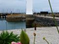Phare de Port Haliguen, Baujahr 1840, Höhe 11,3 Meter - der Leuchtturm in Port Haliguen auf der Halbinsel Quiberon in der Bretagne