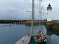 Phare de Port Haliguen, Baujahr 1840, Höhe 11,3 Meter - der Leuchtturm in Port Haliguen auf der Halbinsel Quiberon in der Bretagne
