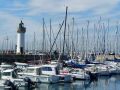 Phare de Port Haliguen, Baujahr 1840, Höhe 11,3 Meter - der Leuchtturm in Port Haliguen auf der Halbinsel Quiberon in der Bretagne