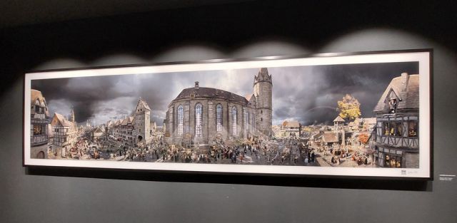 Lutherstadt Wittenberg an der Elbe - ein kleines Vorschau-Panorama im Foyer des PANORAMA LUTHER 1517 Lutherstadt Wittenberg an der Elbe - ein kleines Vorschau-Panorama im Foyer des PANORAMA LUTHER 1517