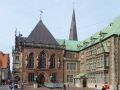 Hansestadt Bremen, der Marktplatz -  die s&uuml;dliche Fassade des Bremer Rathauses 