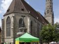 Nördlingen im Nördlinger Ries - die spätgotische St. Georgskirche mit dem 90 Meter hohen Kirchturm Daniel