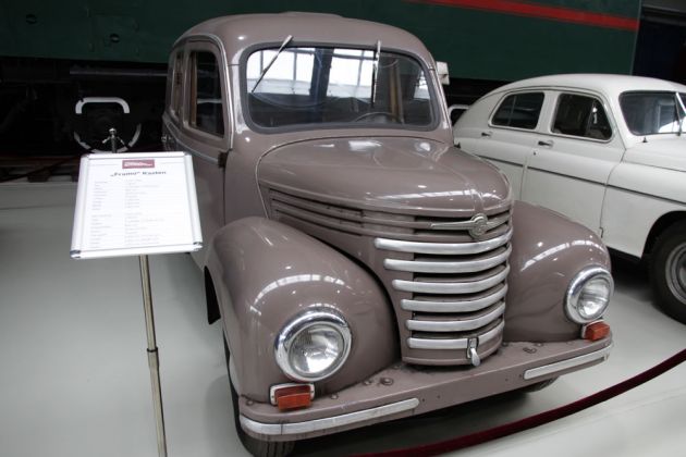 Oldtimer Museum Rügen in Prora - 'Framo' Kasten, V 901/2, Vorgänger des Barkas Transporters Oldtimer Museum Rügen in Prora - 'Framo' Kasten, V 901/2, Vorgänger des Barkas Transporters