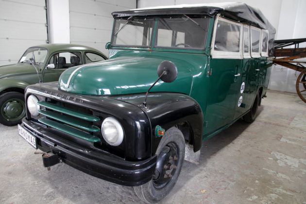 Oldtimer Museum Prora auf der Ostseeinsel Rügen - Hanomag L 28, offener Mannschaftswagen mit Vierzylinder-Diesel Oldtimer Museum Prora auf der Ostseeinsel Rügen - Hanomag L 28, offener Mannschaftswagen mit Vierzylinder-Diesel