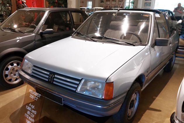 Peugeot 205 CT Cabriolet, Baujahr 1988 - Vierzylinder-Motor, 1.360 ccm, 80 PS, 170 kmh Peugeot 205 CT Cabriolet, Baujahr 1988 - Vierzylinder-Motor, 1.360 ccm, 80 PS, 170 kmh