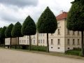 Rheinsberg in Brandenburg - die Schlossfassade zum Marktplatz