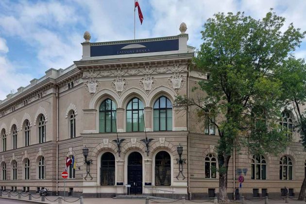 Rigas Altstadt - das Gebäude der lettischen Staatsbank Rigas Altstadt - das Gebäude der lettischen Staatsbank