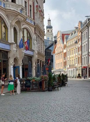 Rigas Altstadt - die zentrale Einkaufsstrasse Kalku iela Rigas Altstadt - die zentrale Einkaufsstrasse Kalku iela