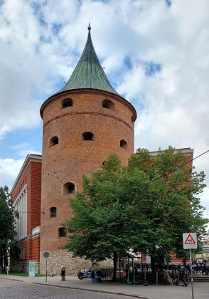 Riga in Lettland - der Pulverturm in Rigas Altstadt. Riga in Lettland - der Pulverturm in Rigas Altstadt.