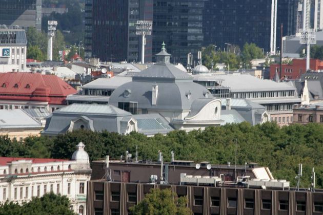 Riga von oben - das Lettische Nationale Kunstmuseum in der Neustadt Riga von oben - das Lettische Nationale Kunstmuseum in der Neustadt