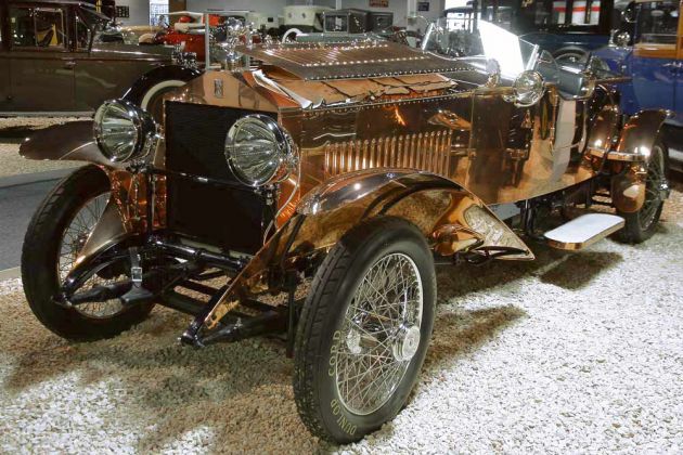 Rolls-Royce Silver Ghost, Baujahr 1921, mit kompletter Kupfer-Karosserie - Reihen-Sechszylindermotor, 7.036 ccm, 48 PS - Harrah Collection, Reno, Nevada Rolls-Royce Silver Ghost, Baujahr 1921, mit kompletter Kupfer-Karosserie - Reihen-Sechszylindermotor, 7.036 ccm, 48 PS - Harrah Collection, Reno, Nevada