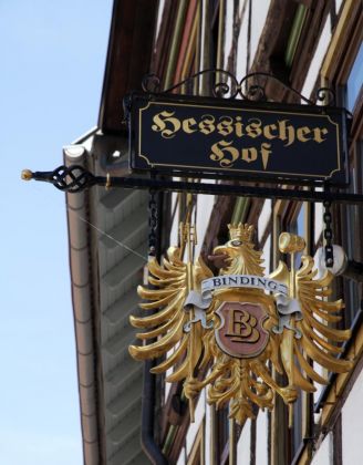 Schmalkalden am Rande des Thüringer Waldes - das Wappenschild des Hessischen Hofes Schmalkalden am Rande des Thüringer Waldes - das Wappenschild des Hessischen Hofes