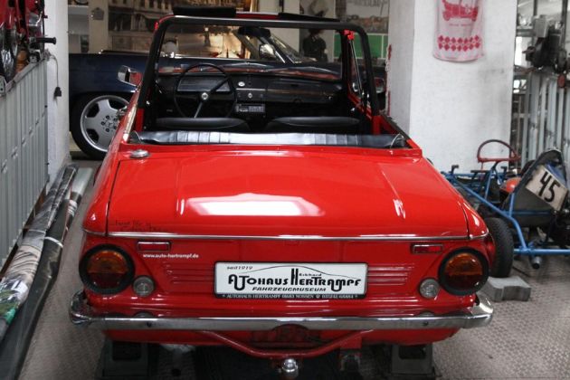 Das von Hertrampf zur DDR-Zeit erstellte Cabriolet auf Basis des Saporoshez 968, 1.196 ccm Heckmotor, 40 PS - Automuseum Nossen, Sachsen Das von Hertrampf zur DDR-Zeit erstellte Cabriolet auf Basis des Saporoshez 968, 1.196 ccm Heckmotor, 40 PS - Automuseum Nossen, Sachsen