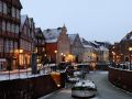 Hansestadt Stade - der Alte Hansehafen mit historischen Bauten am Ufer der Schwinge