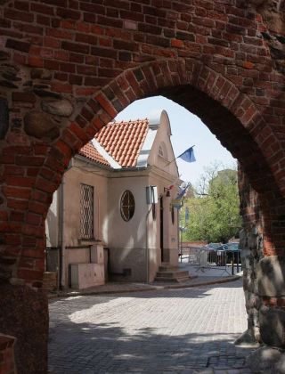 Toruń, Thorn - das Kassen-Häuschen an der Deutschordensburg Toruń, Thorn - das Kassen-Häuschen an der Deutschordensburg