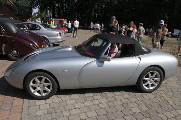 TVR Griffith 500, Bauzeit 1993 bis 2002 - 5,0-Liter-V8 Saugmotor, 340 PS bei 5.500 U/min TVR Griffith 500, Bauzeit 1993 bis 2002 - 5,0-Liter-V8 Saugmotor, 340 PS bei 5.500 U/min